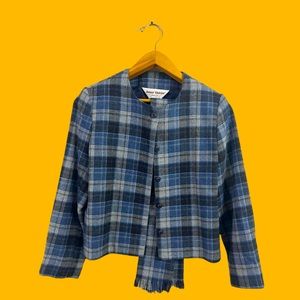 Vintage INNER VISIONS by Ship-N-Shore Blazer Plaid Jacket size 10